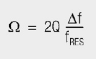 Equivalent Circuits, formula frequency deviation