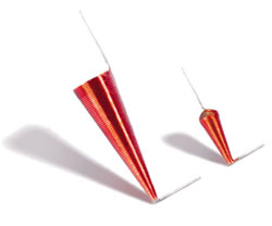 Figure 1 “Flying lead” conical inductor