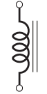 Ferrite or iron core inductor