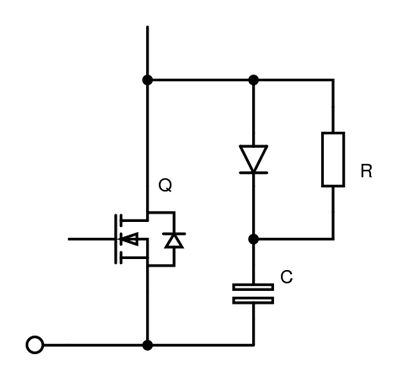 2. Switch snubbing of IGBT or MOSFET.