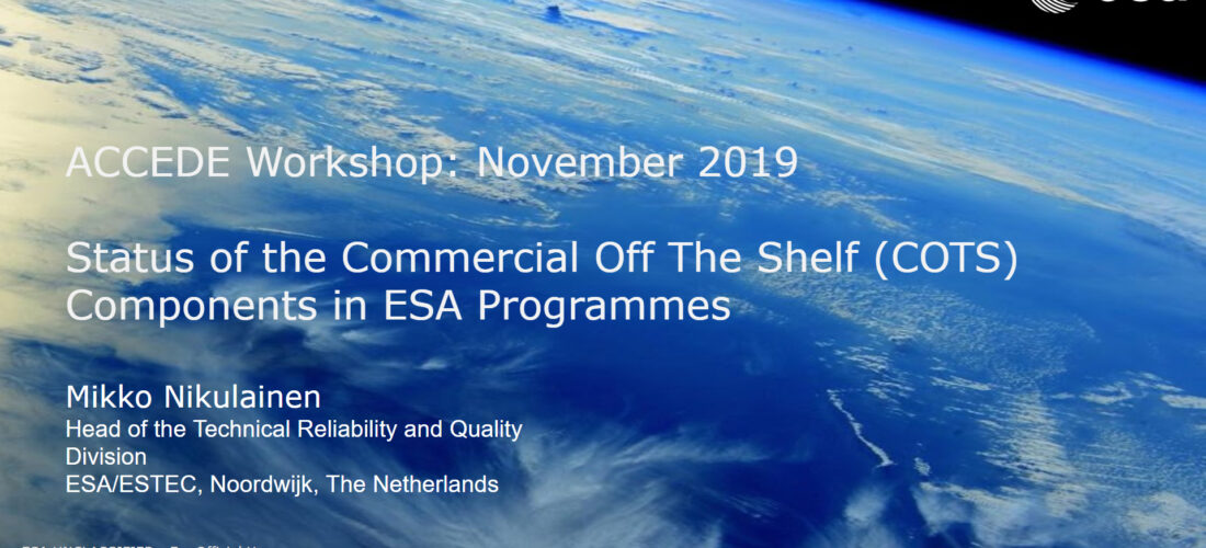 Status of the ESA COTS initiative
