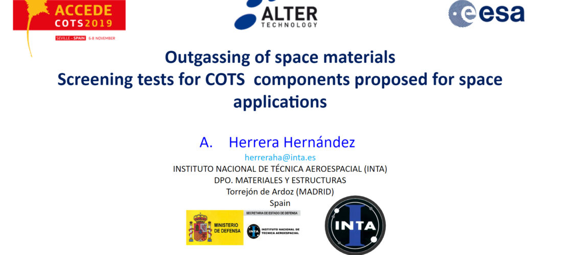 Outgassing of space materials, screening tests for COTS components proposed for space applications
