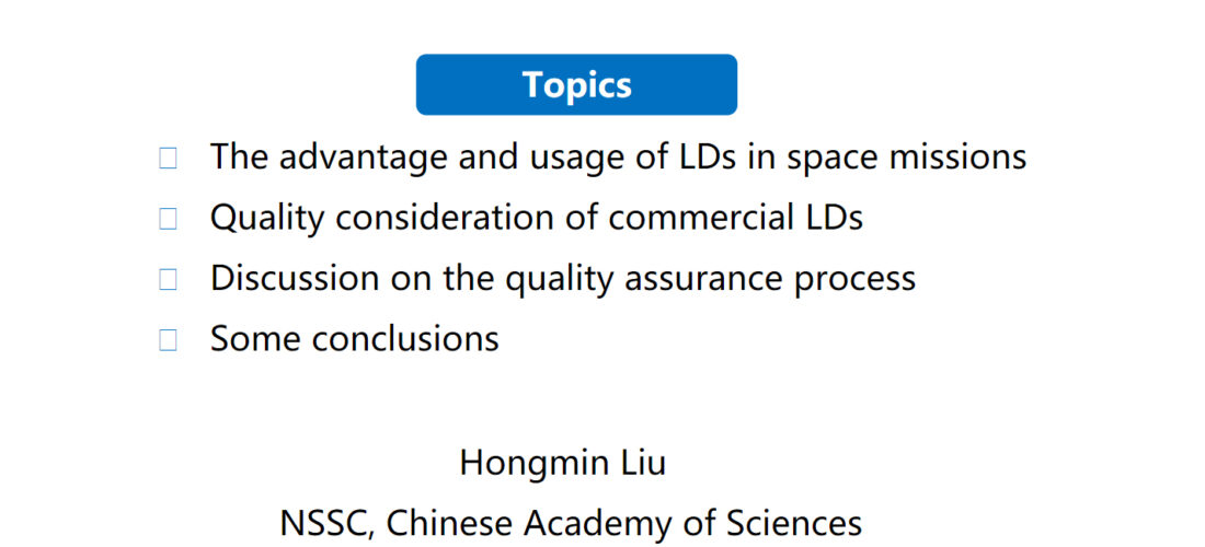 Some Quality Consideration of Commercial Laser Diodes for Space Application