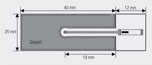 Evaluation board for the antenna (example WE 748 891 0245)