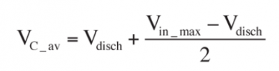 Where Vin_max is the peak value of the rectified voltage (Vin_max= • Vline}, Vdisch is the discharge voltage