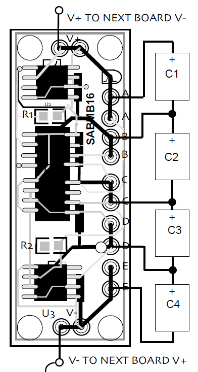 four supercapacitors plus external components courtesy of Advanced Linear Devices (ALD)