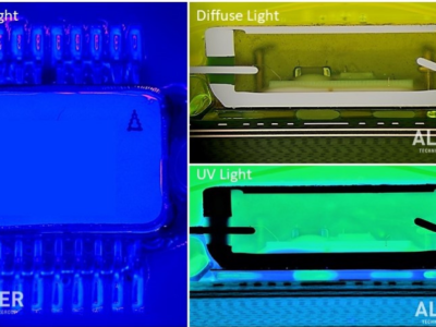 Inspection of conformal coating on PCB using UV Light