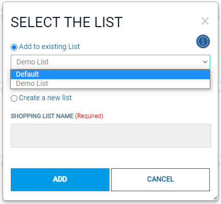 Select the list