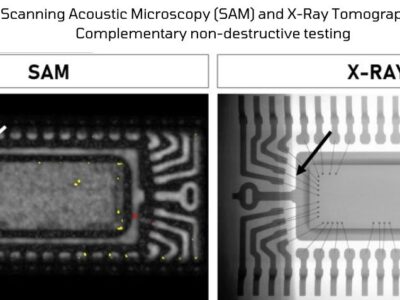 Scanning Acoustic Microscopy (SAM) and X-Ray Tomography Complementary non-destructive testing