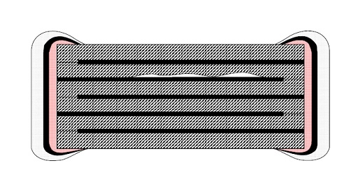 Figure 10. Schematic of a MLCC ceramic capacitor delamination