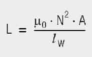 concentric coil inductance eq. [5]