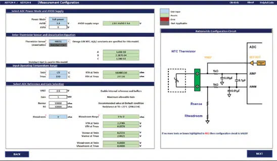 Figure 1. A thermistor configurator.