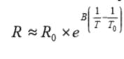 thermistor reference temperature dependence equation [2]