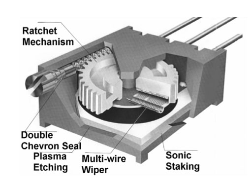 Figure 36. Worm gear trimmer. Bourns 3296.