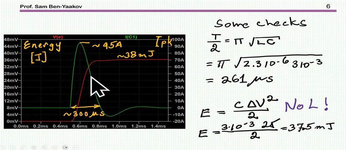 Impact of Parasitics to Capacitor Charging