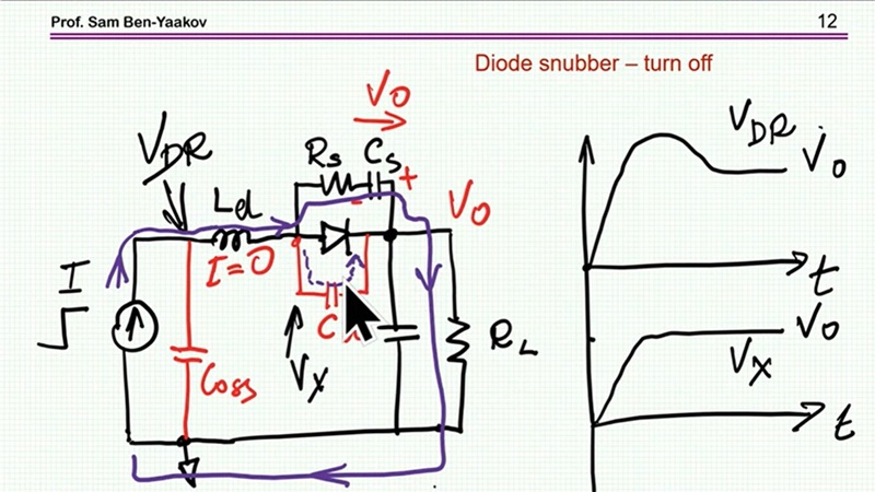 Analysis and design of diodes RC snubber