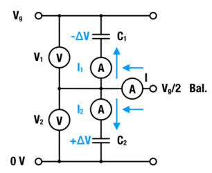 Two-capacitors-in-series-connection-and-balancing-currents-in-a-capacitor-stack-306x250
