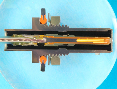 Cross-sectioned-wired-connector