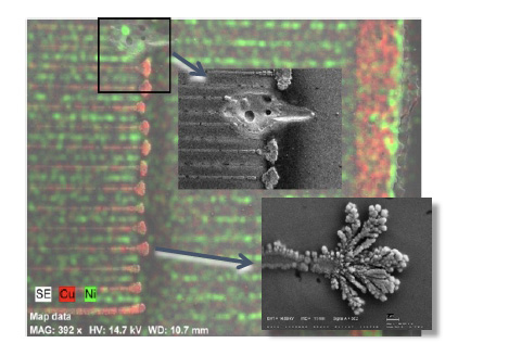 MLCC-after-humidity-dendrite-growth-inside