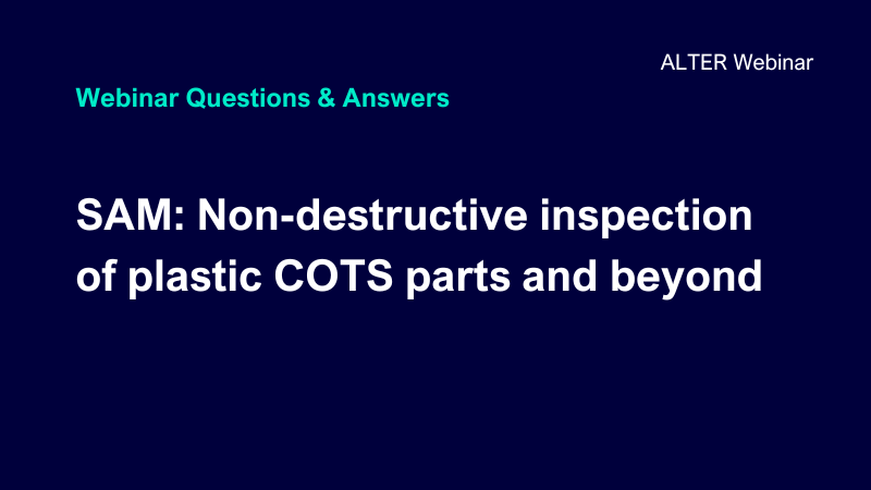 Inspecting plastic COTS: Your questions answered