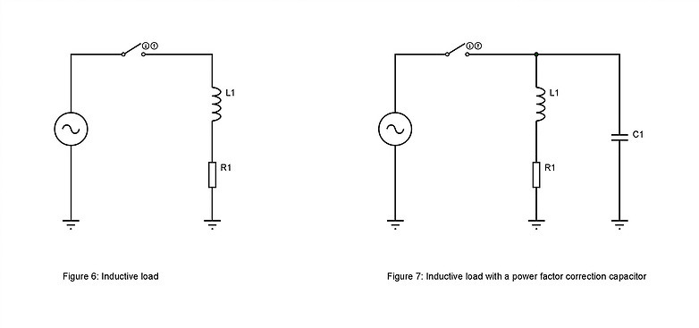 inductive-load-with-and-without-power-factor-correction-capacitor